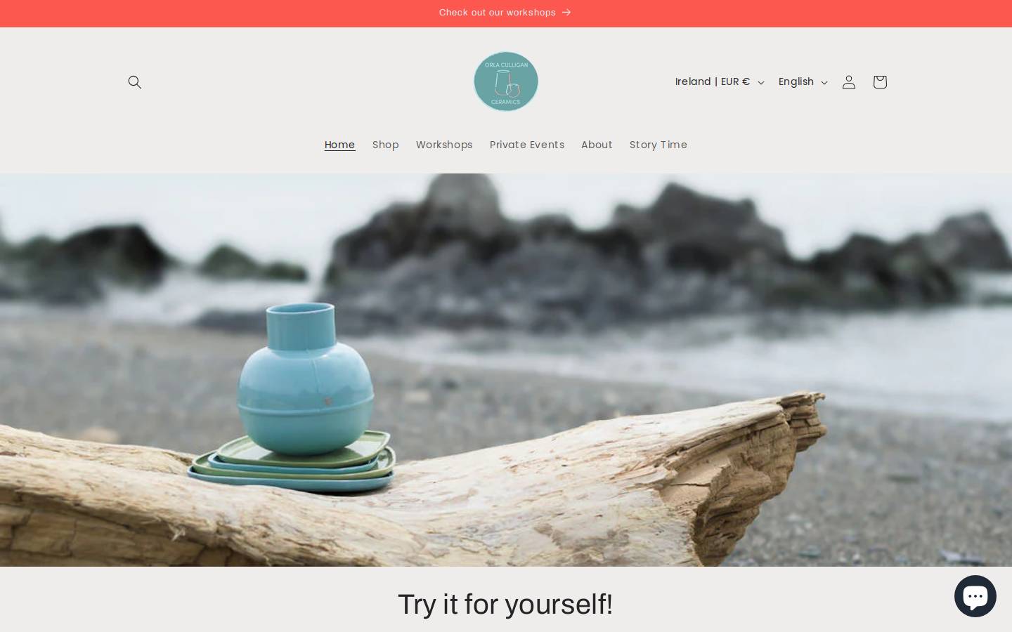 orlaculliganceramics.com homepage screenshot