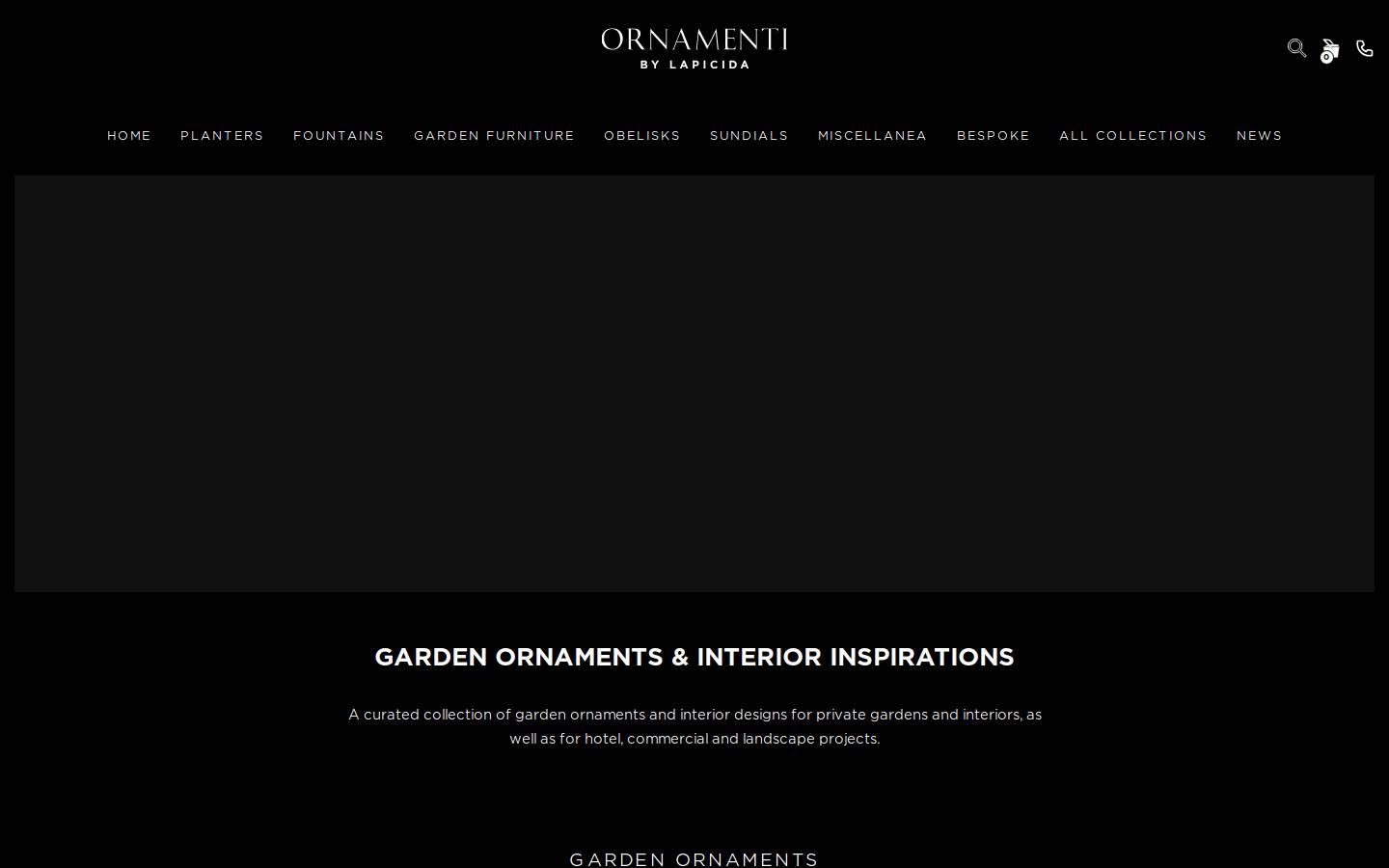ornamenti.co.uk homepage screenshot