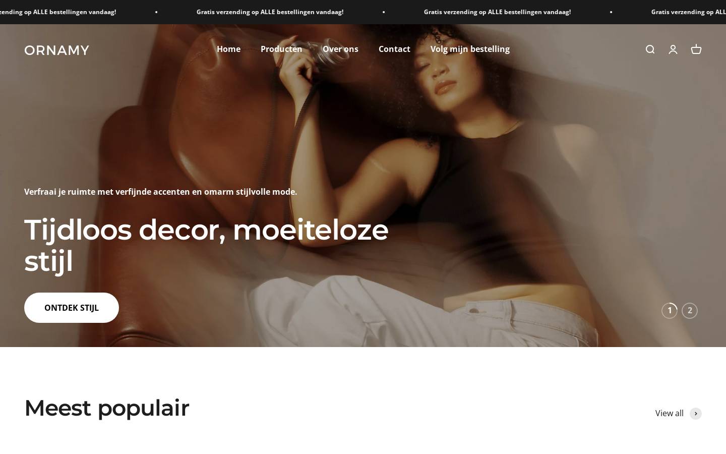 Ornamy homepage screenshot