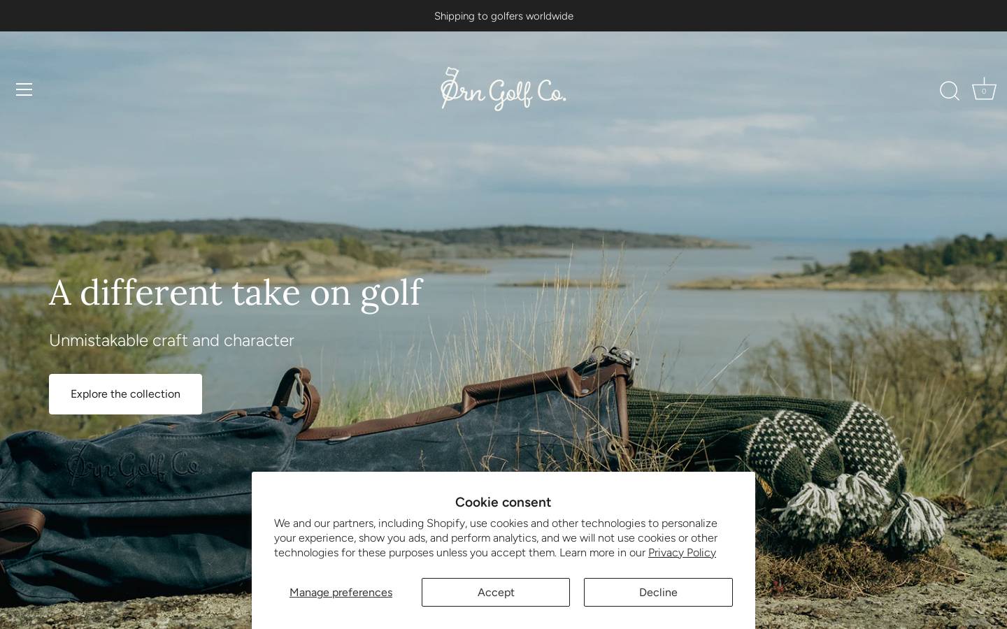 orngolf.com homepage screenshot