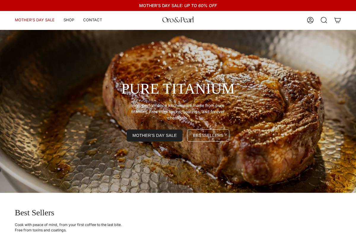 Oroandpearl homepage screenshot