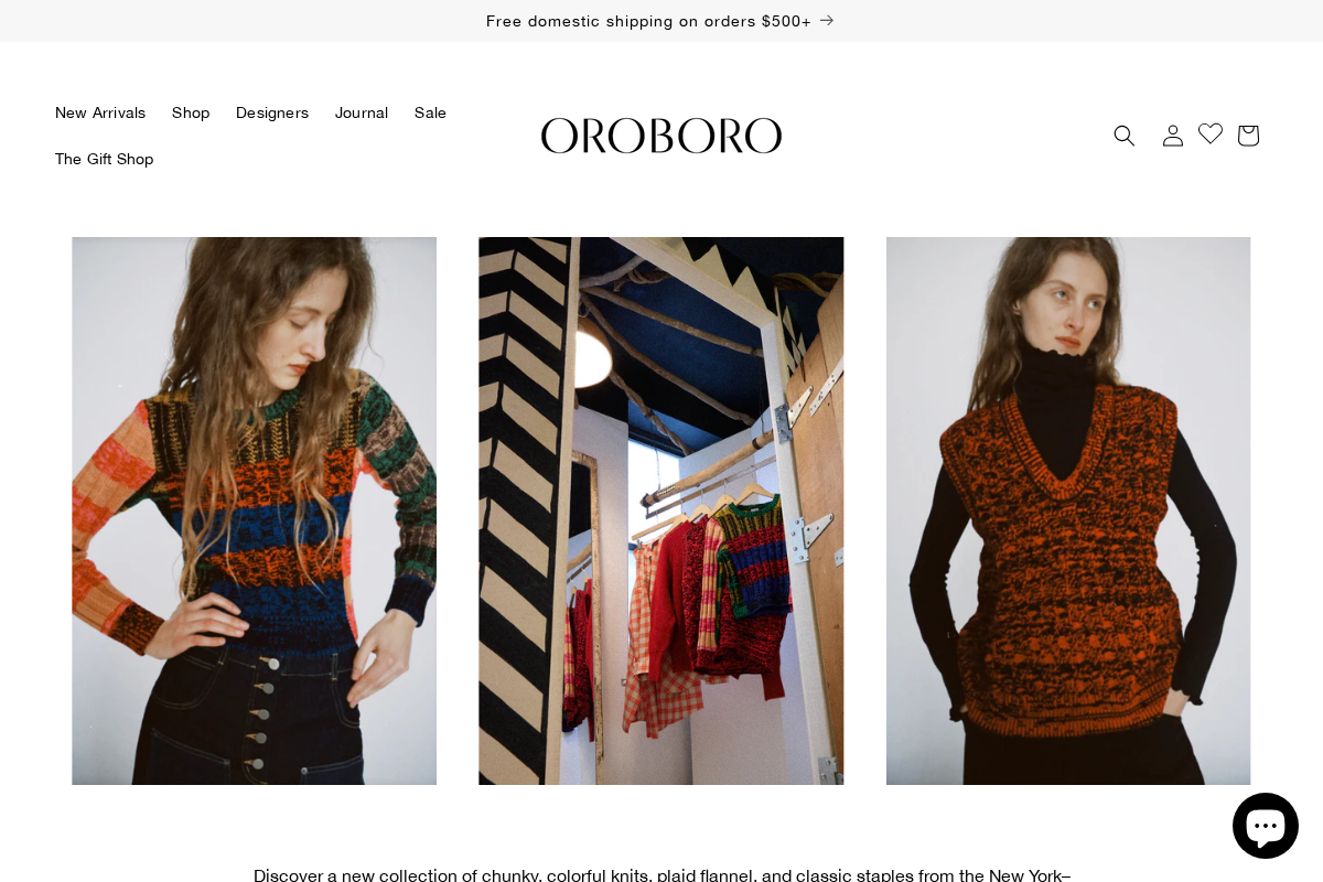 Oroboro Store homepage screenshot