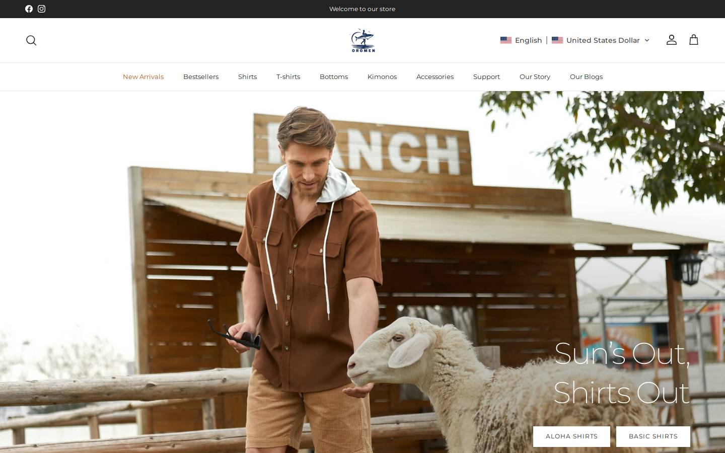 Oromen homepage screenshot