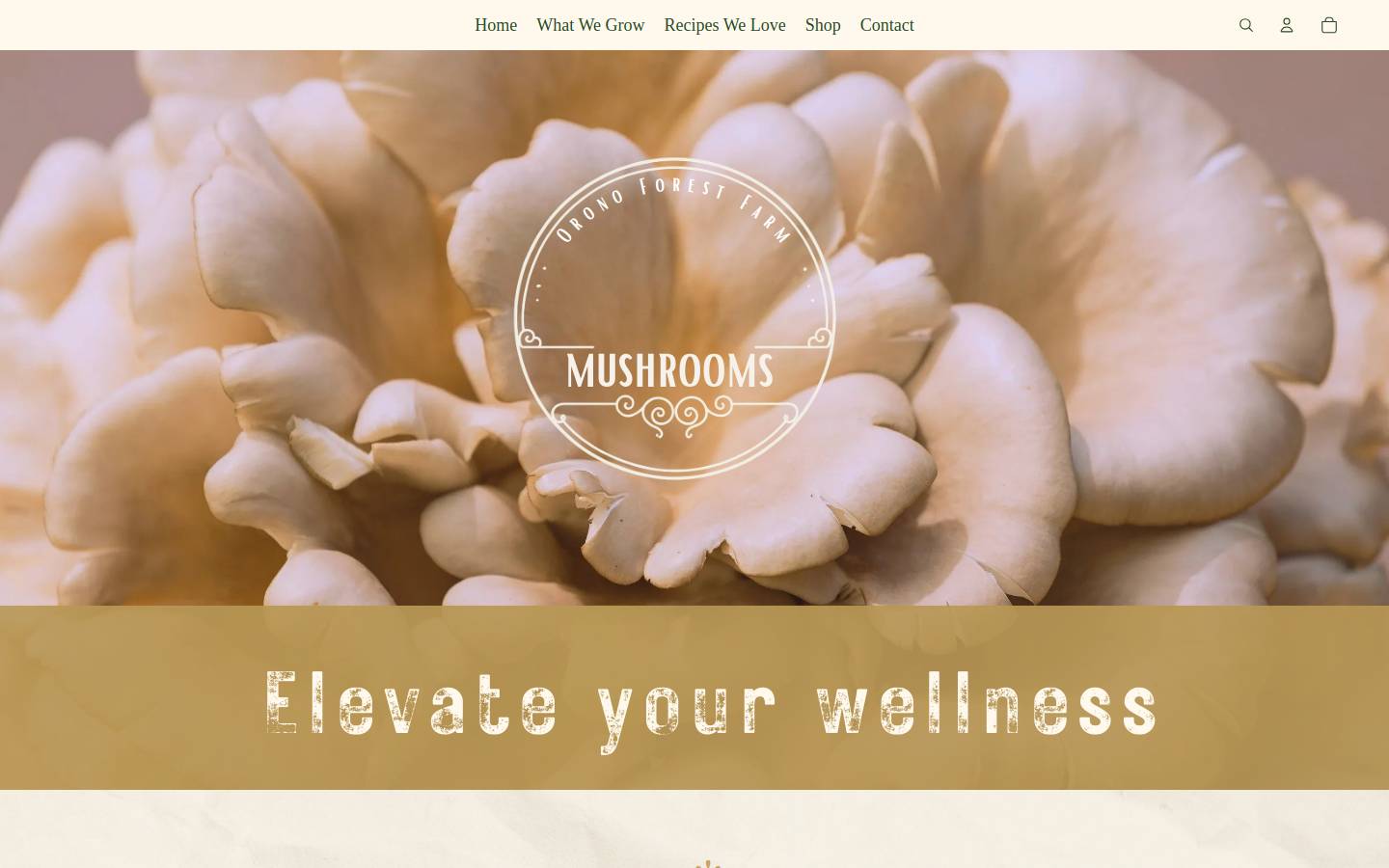 oronoforestfarm.com homepage screenshot