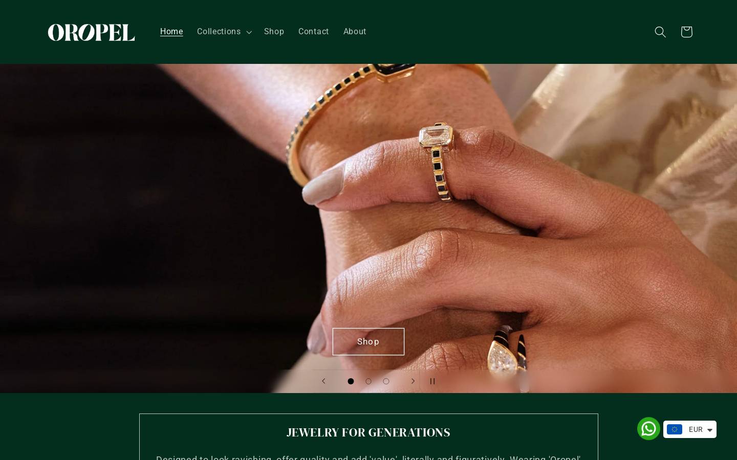 oropel.in homepage screenshot