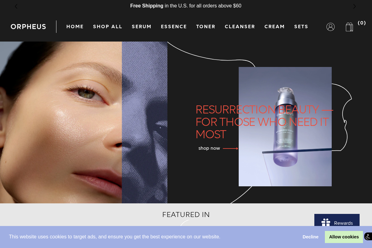 Orpheus homepage screenshot