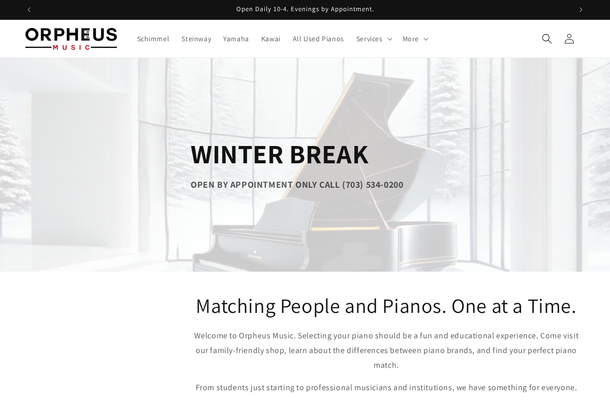Orpheus Music Group homepage screenshot