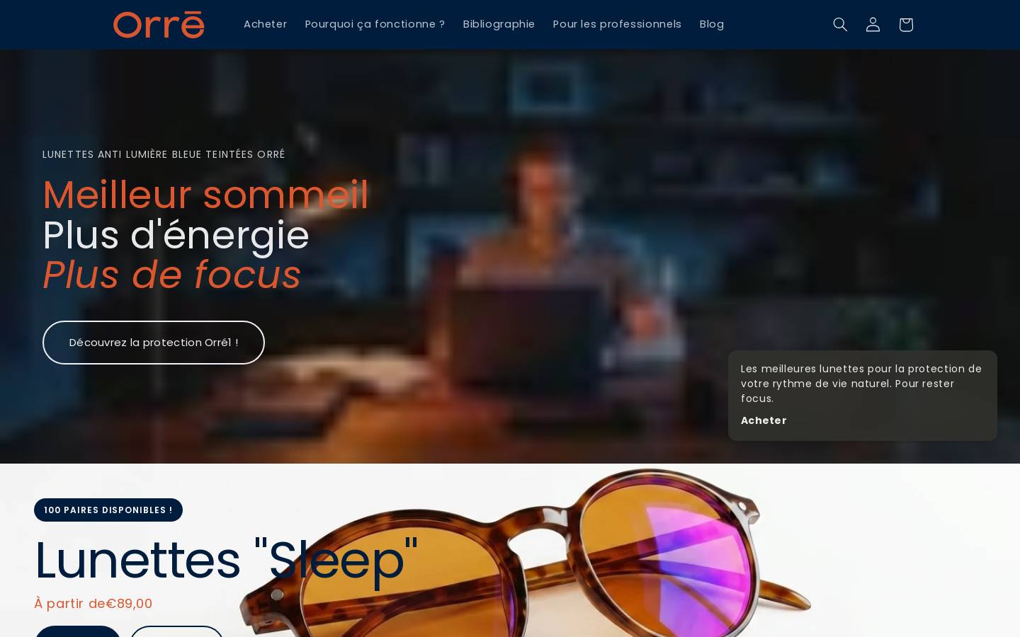 orre.fr homepage screenshot