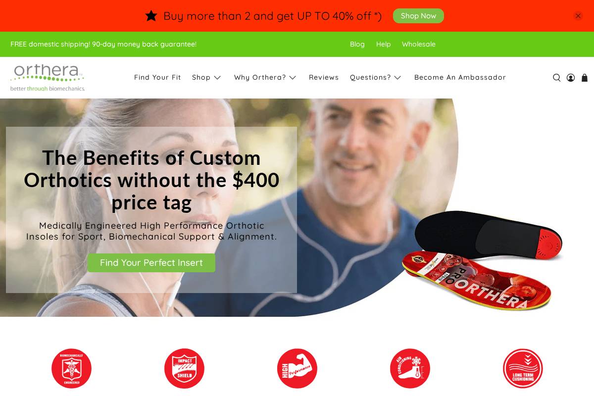 orthera.com homepage screenshot