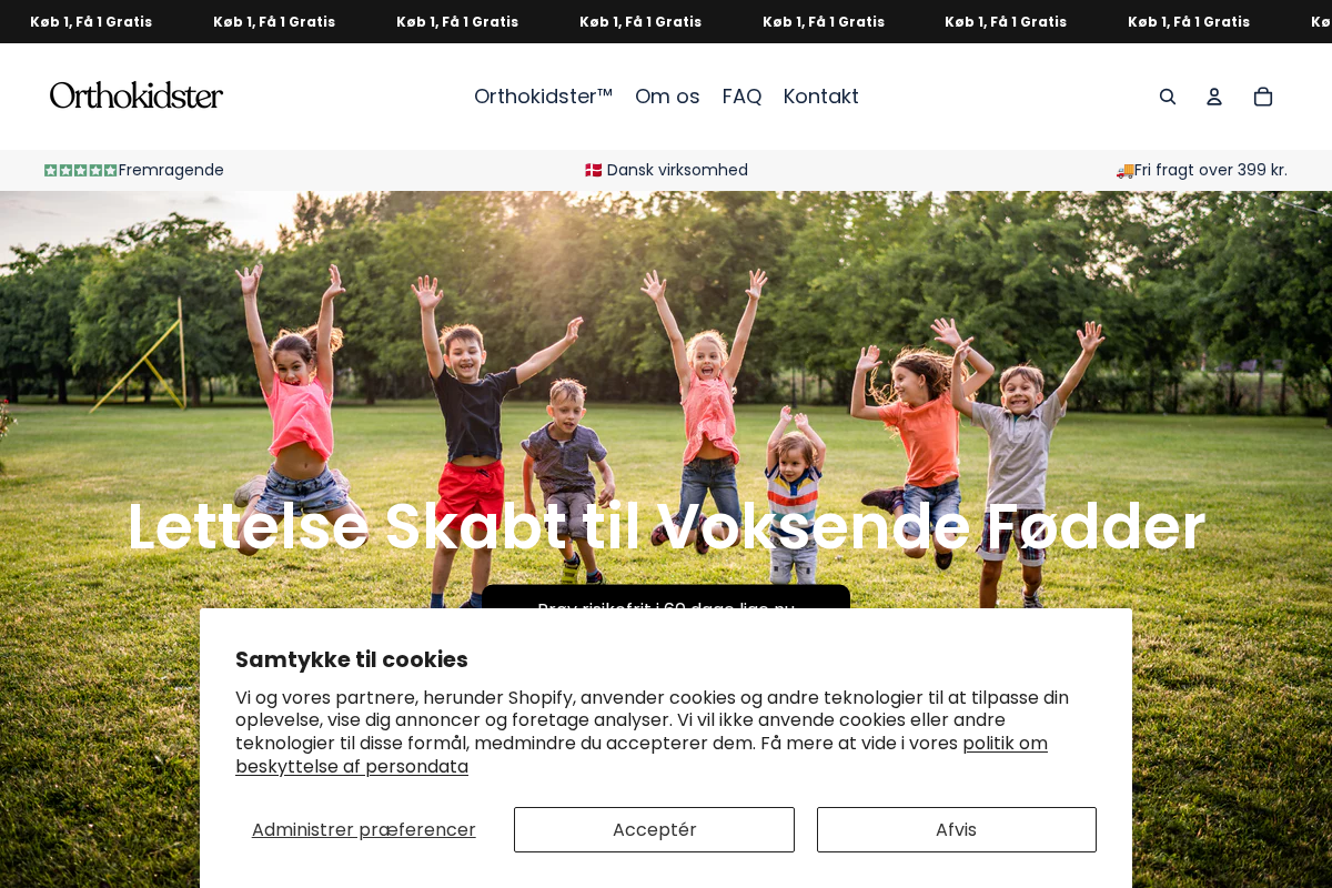 Orthokidster homepage screenshot