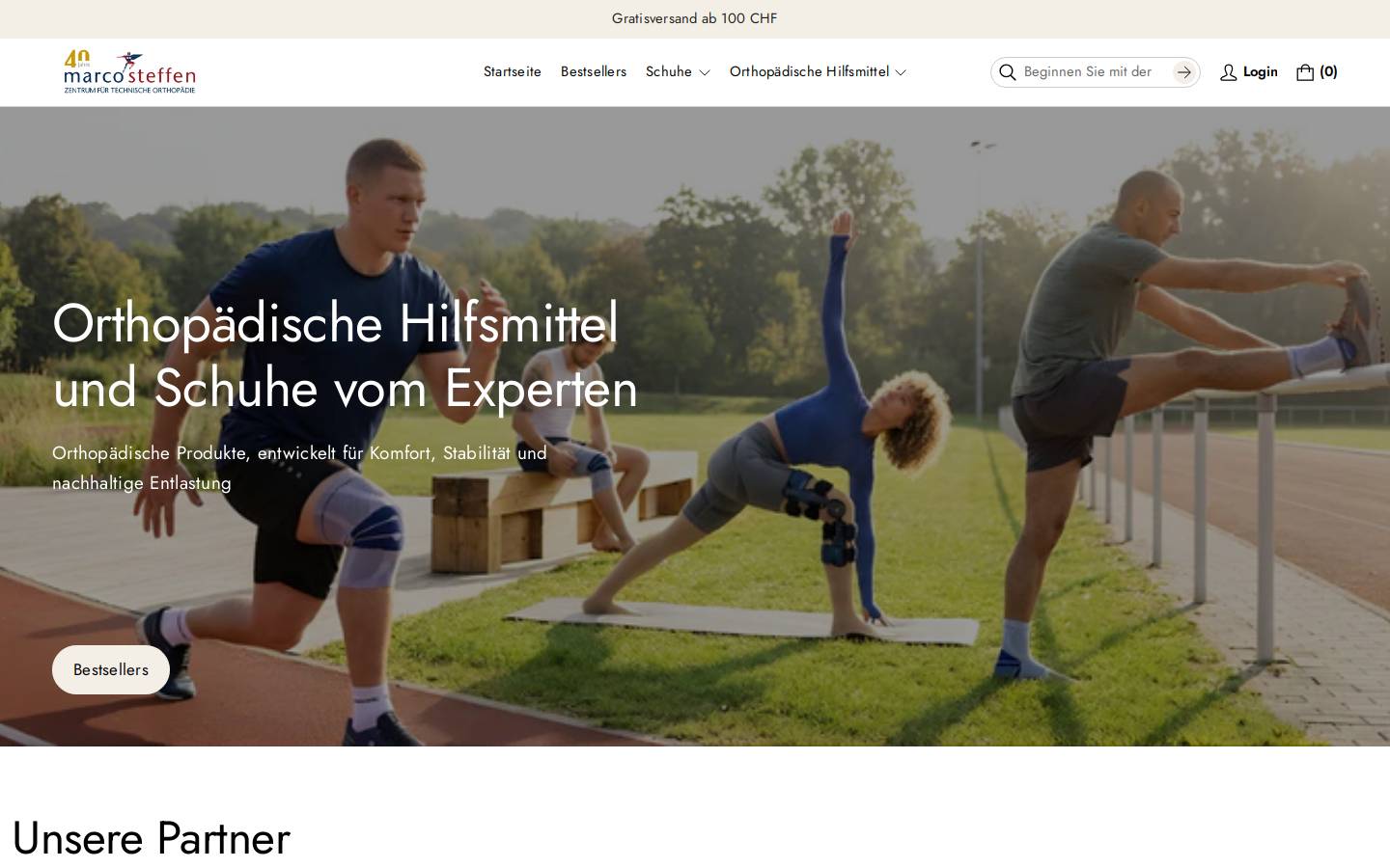 orthopaedie-technik.ch homepage screenshot