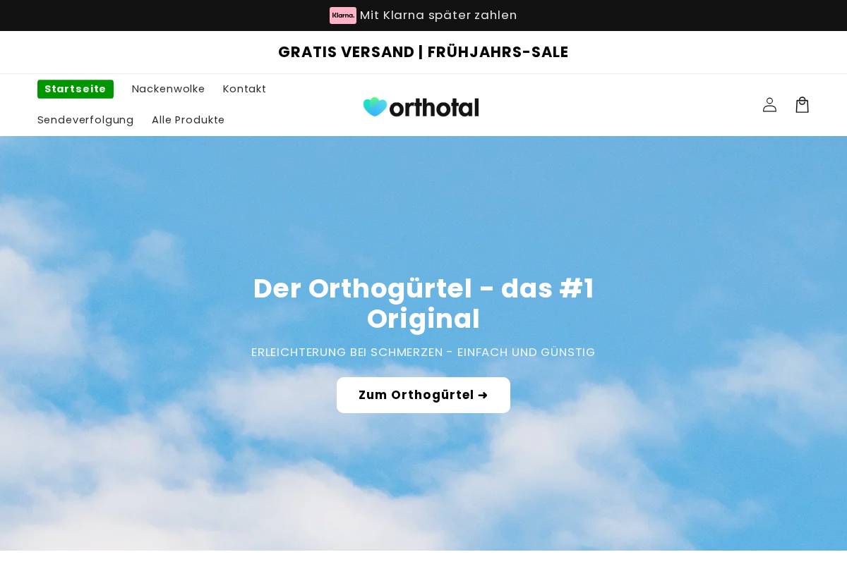 Orthotal homepage screenshot