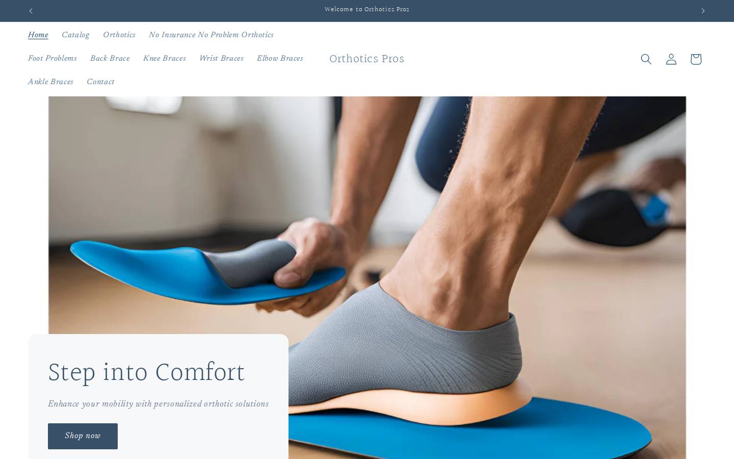 orthoticspros.ca homepage screenshot