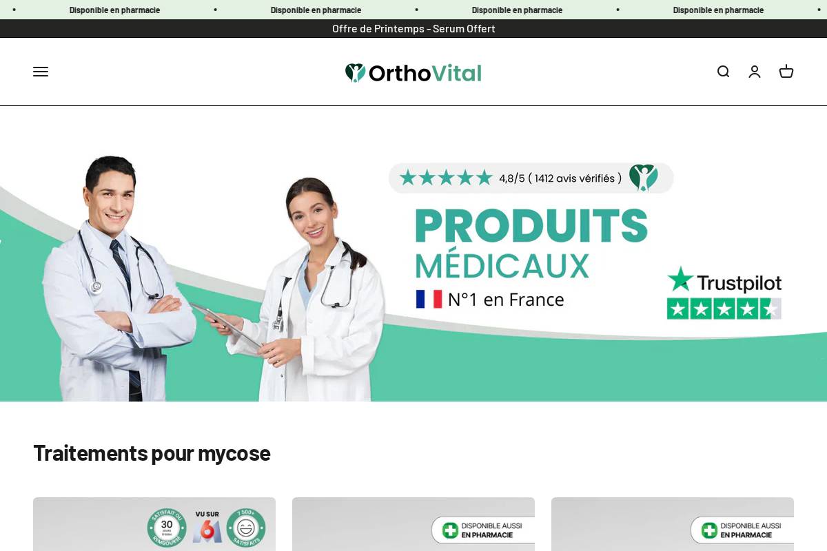 Orthovital Pro homepage screenshot