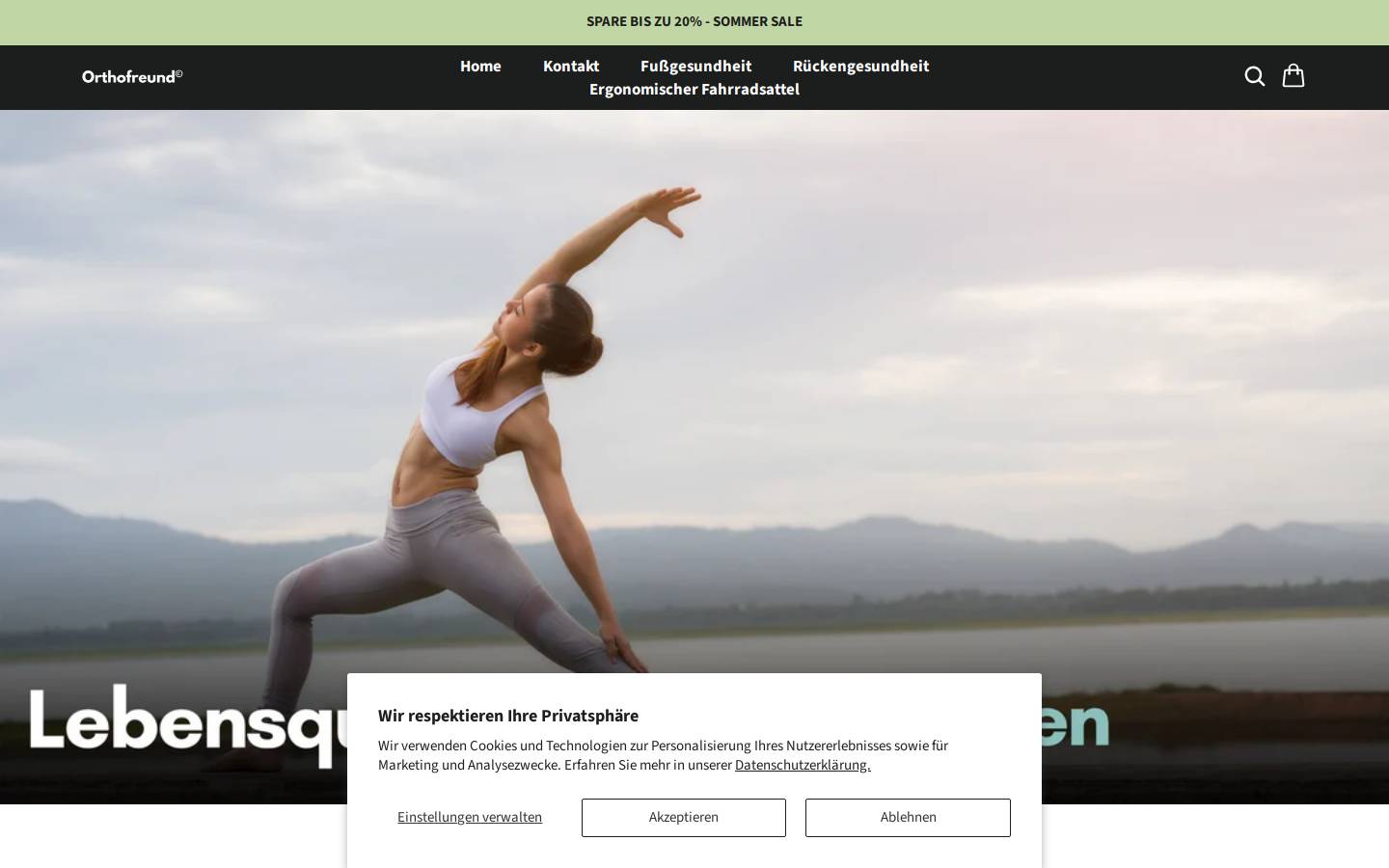 Orthozeit homepage screenshot