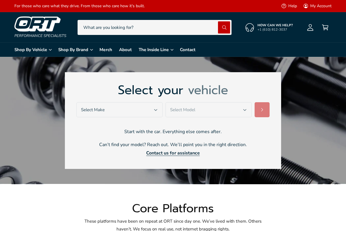 ORT Motorsport homepage screenshot