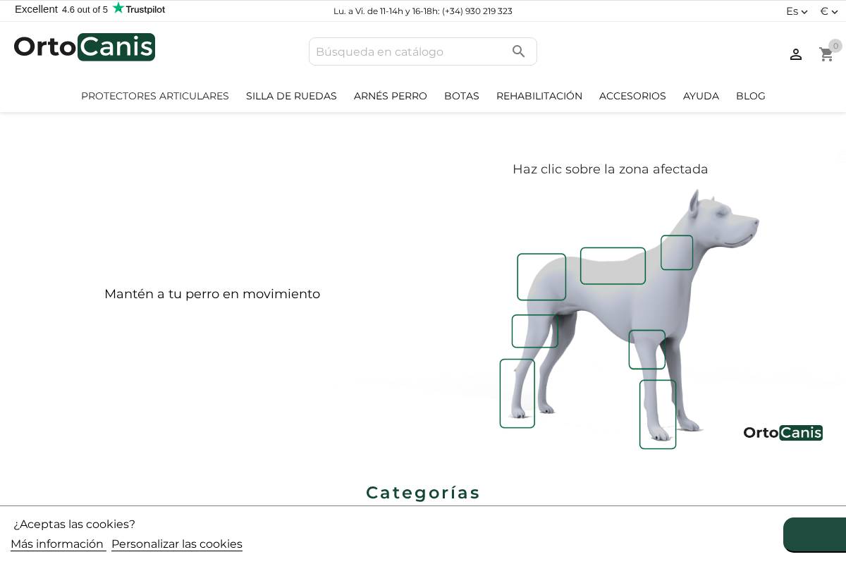 ortocanis.com homepage screenshot