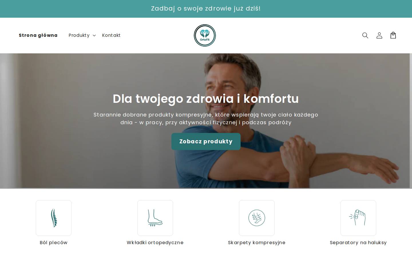 ortofit.pl homepage screenshot