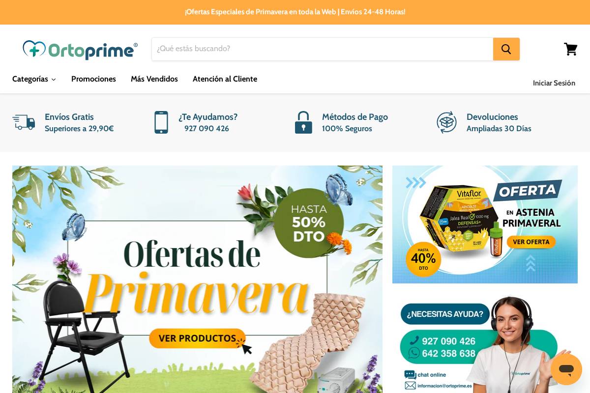 Ortoprime homepage screenshot