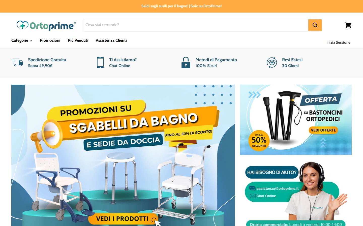 Ortoprime homepage screenshot