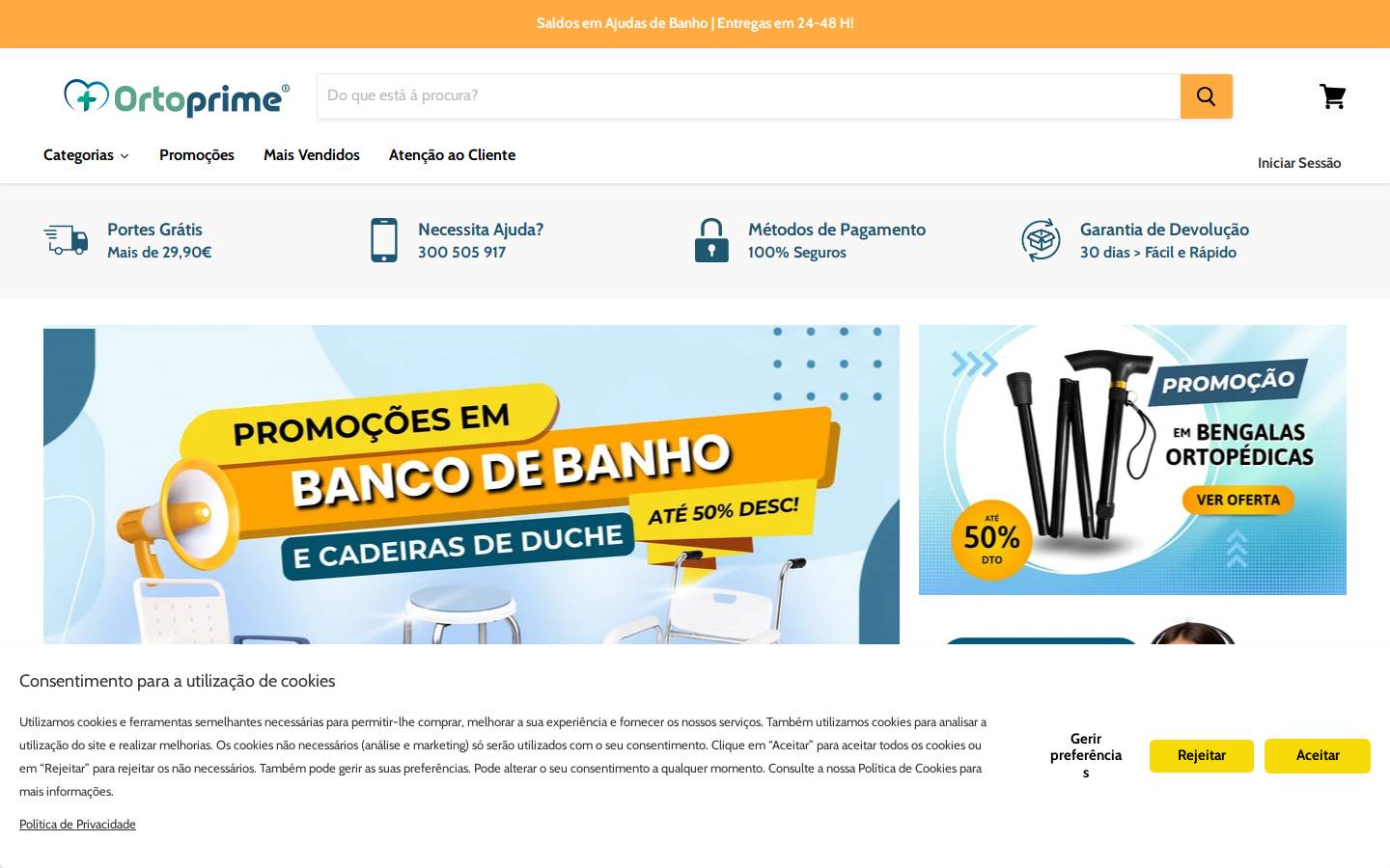 ortoprime.pt homepage screenshot