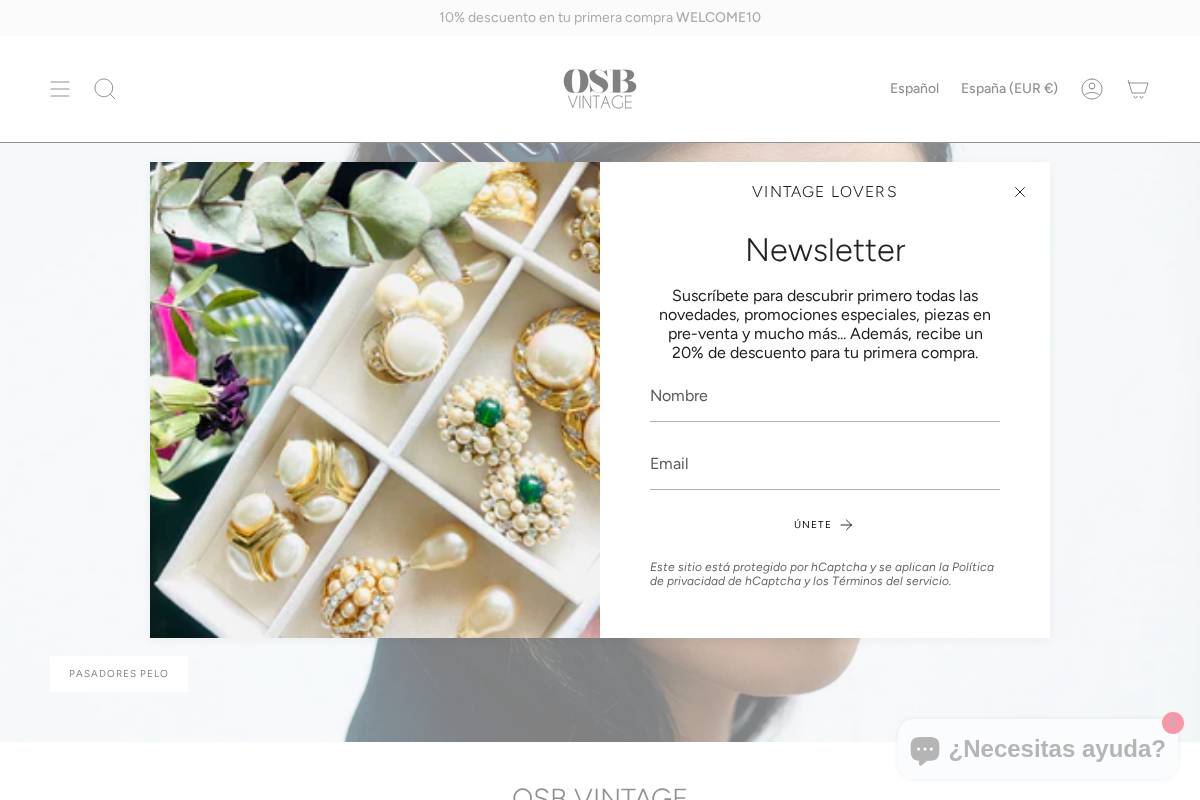 osbvintage.es homepage screenshot