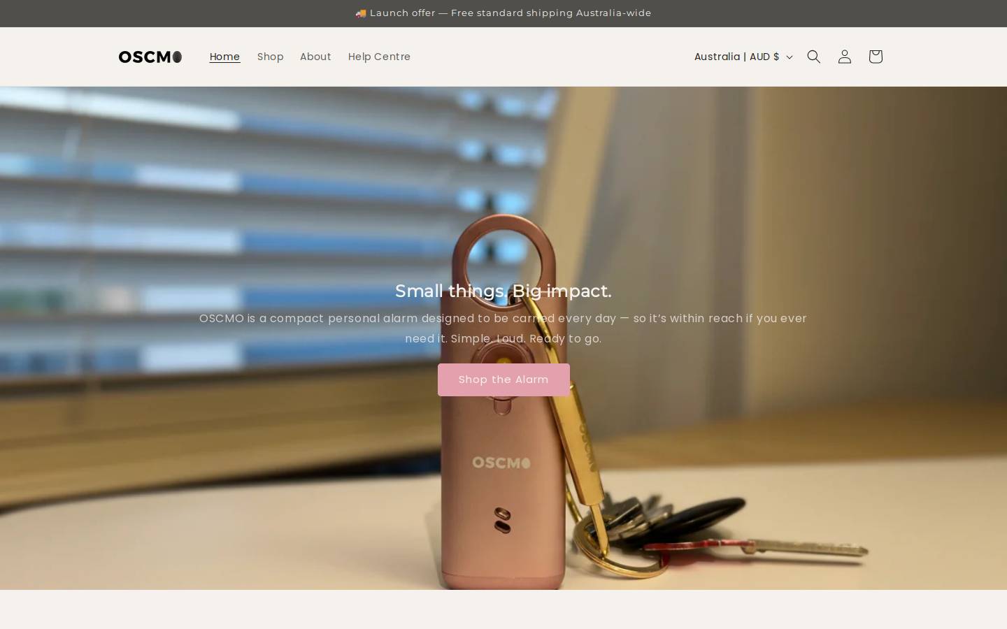 oscmo.com homepage screenshot