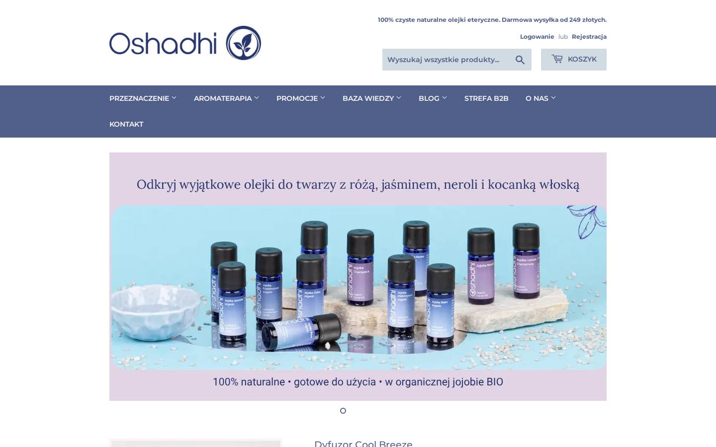 oshadhi.pl homepage screenshot