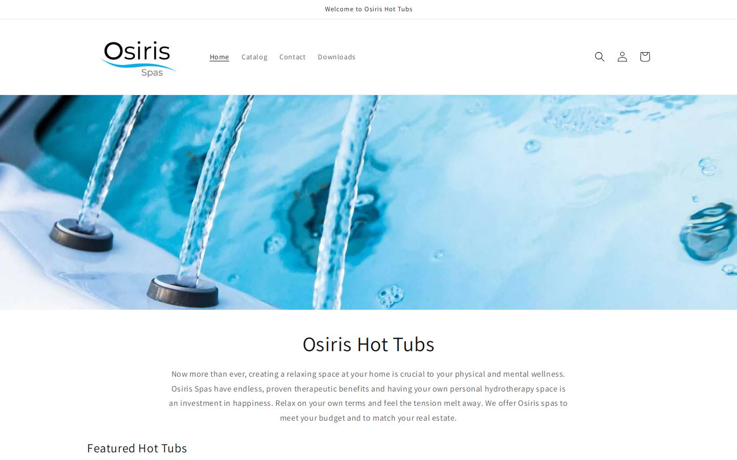 osirishottubs.com homepage screenshot