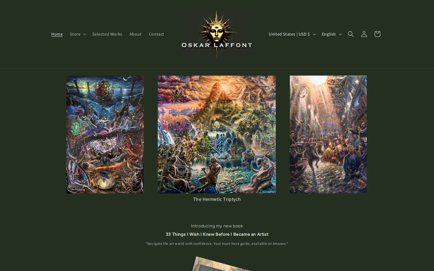 oskarlaffont.com homepage screenshot