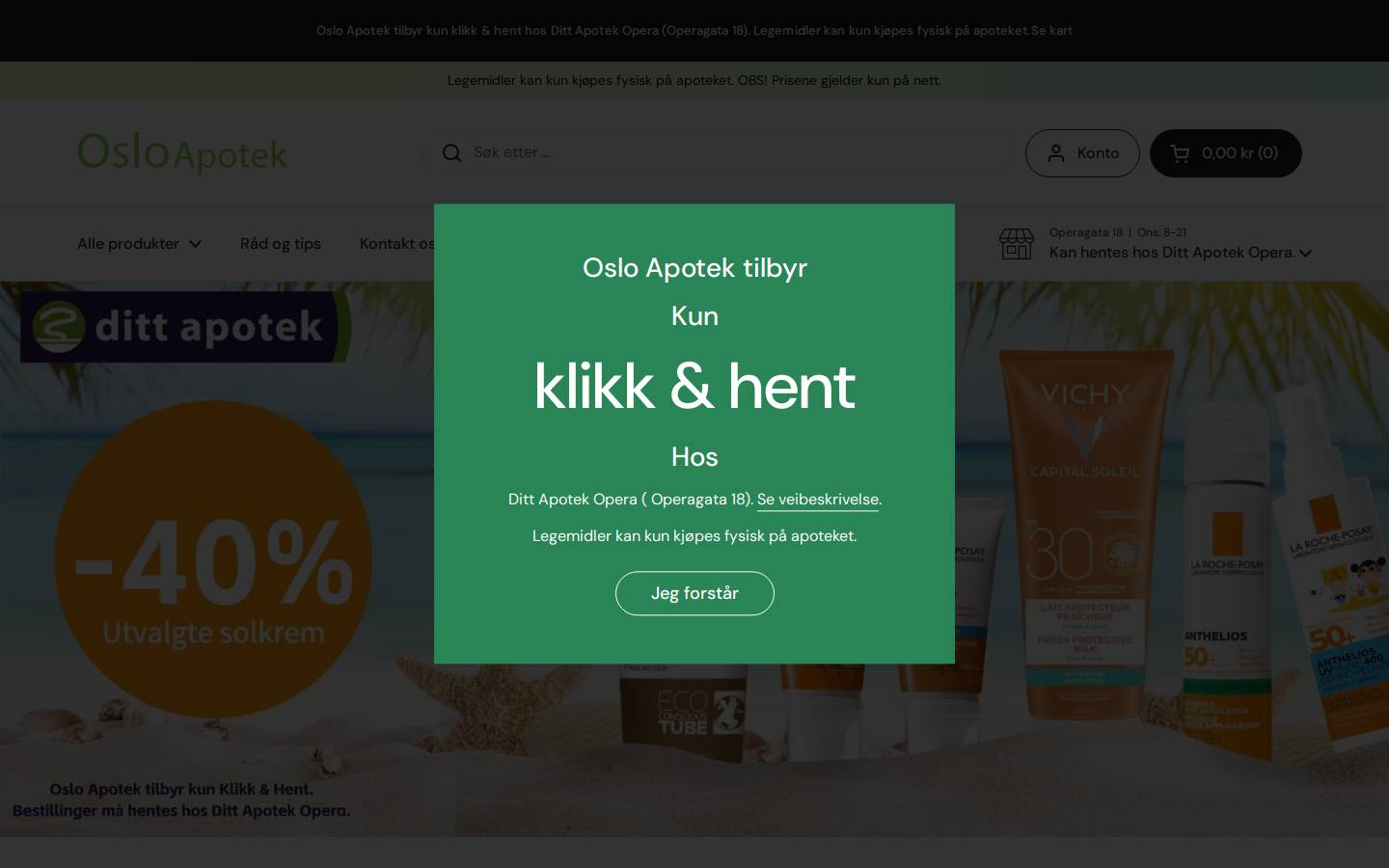 osloapotek.no homepage screenshot