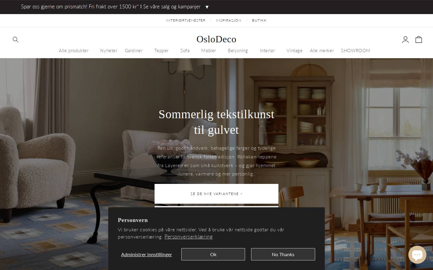 oslodeco.no homepage screenshot