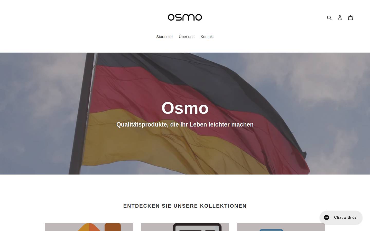 Osmo homepage screenshot