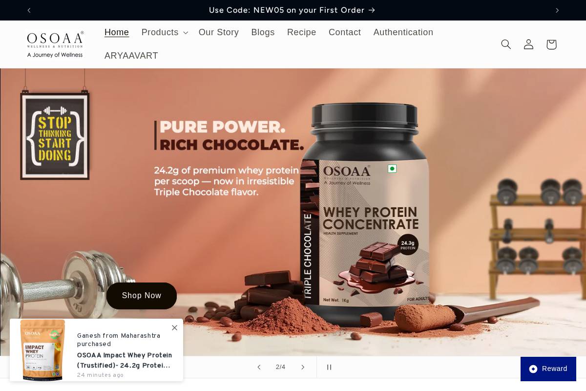 osoaa.in homepage screenshot