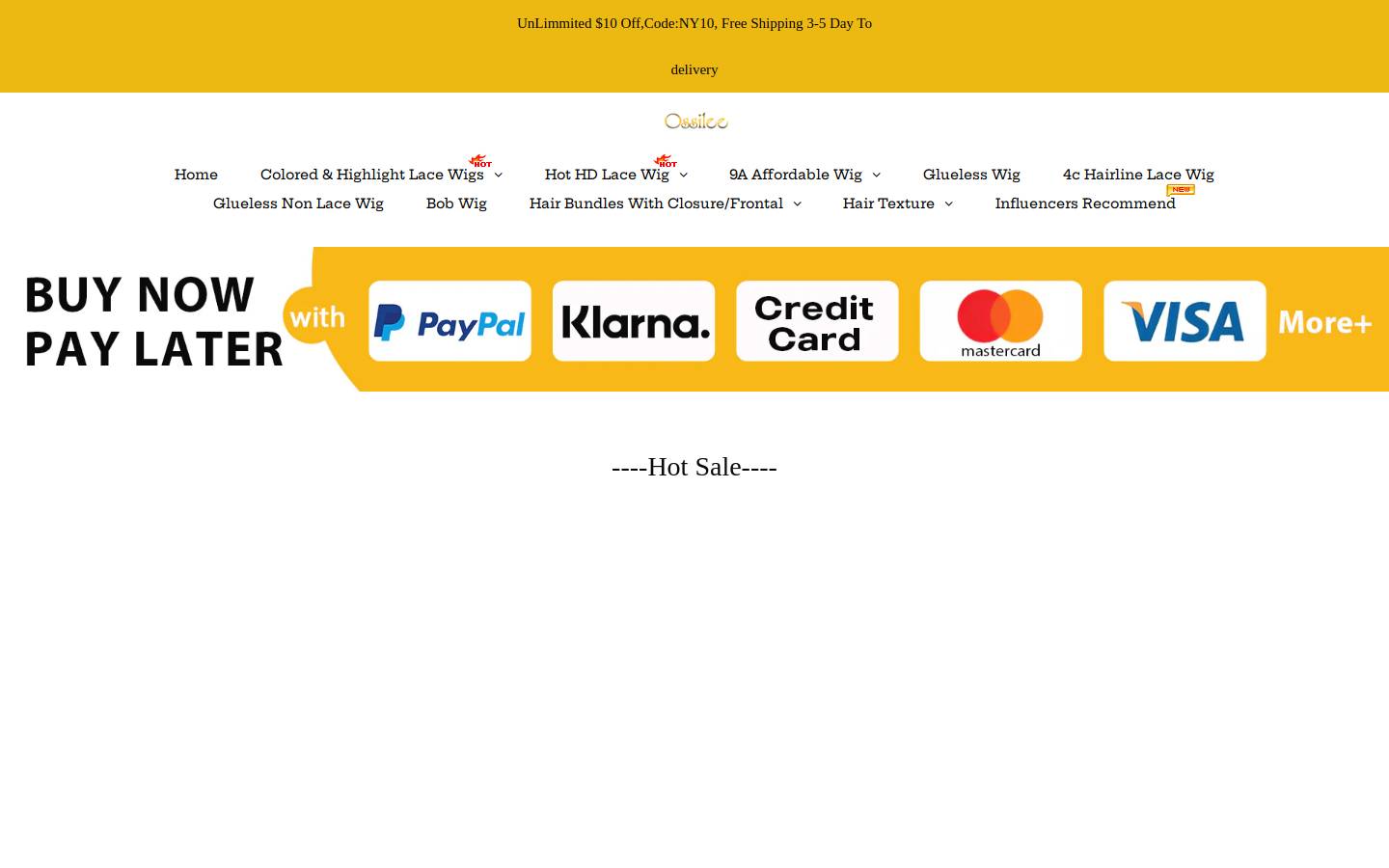 Ossileehair homepage screenshot