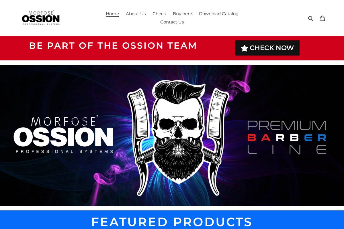 ossionbarber.com homepage screenshot