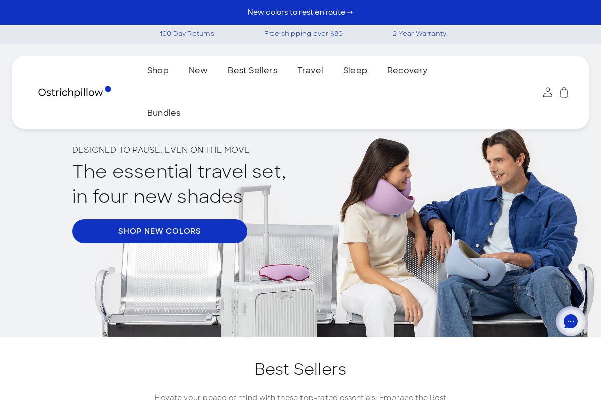 Ostrichpillow homepage screenshot