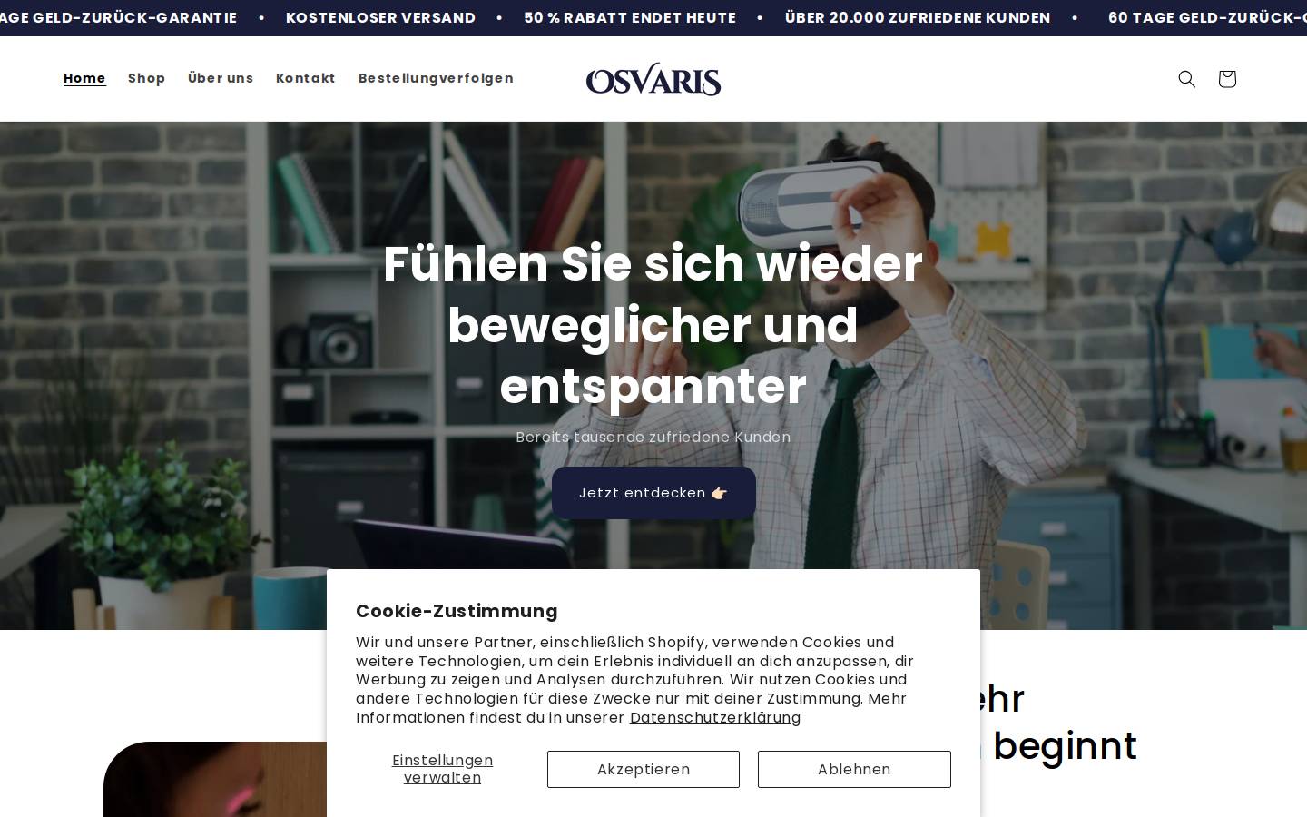 osvaris.com homepage screenshot