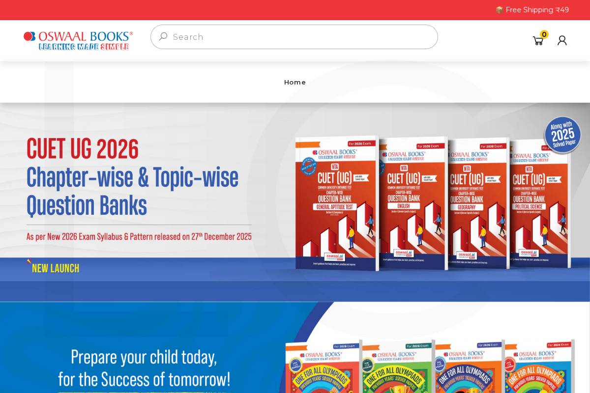 oswaalbooks.com homepage screenshot