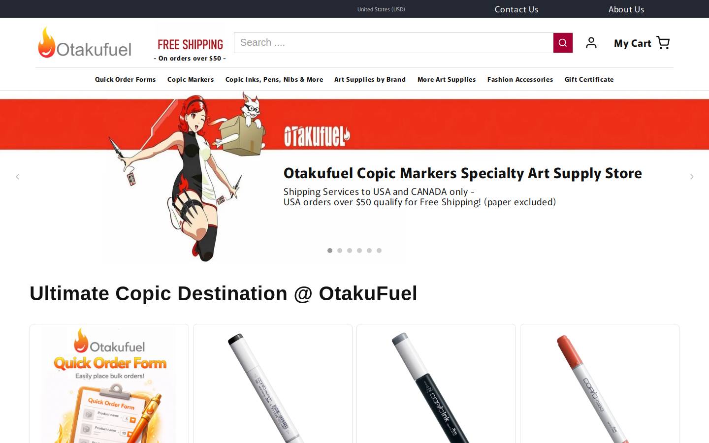 otakufuel.com homepage screenshot