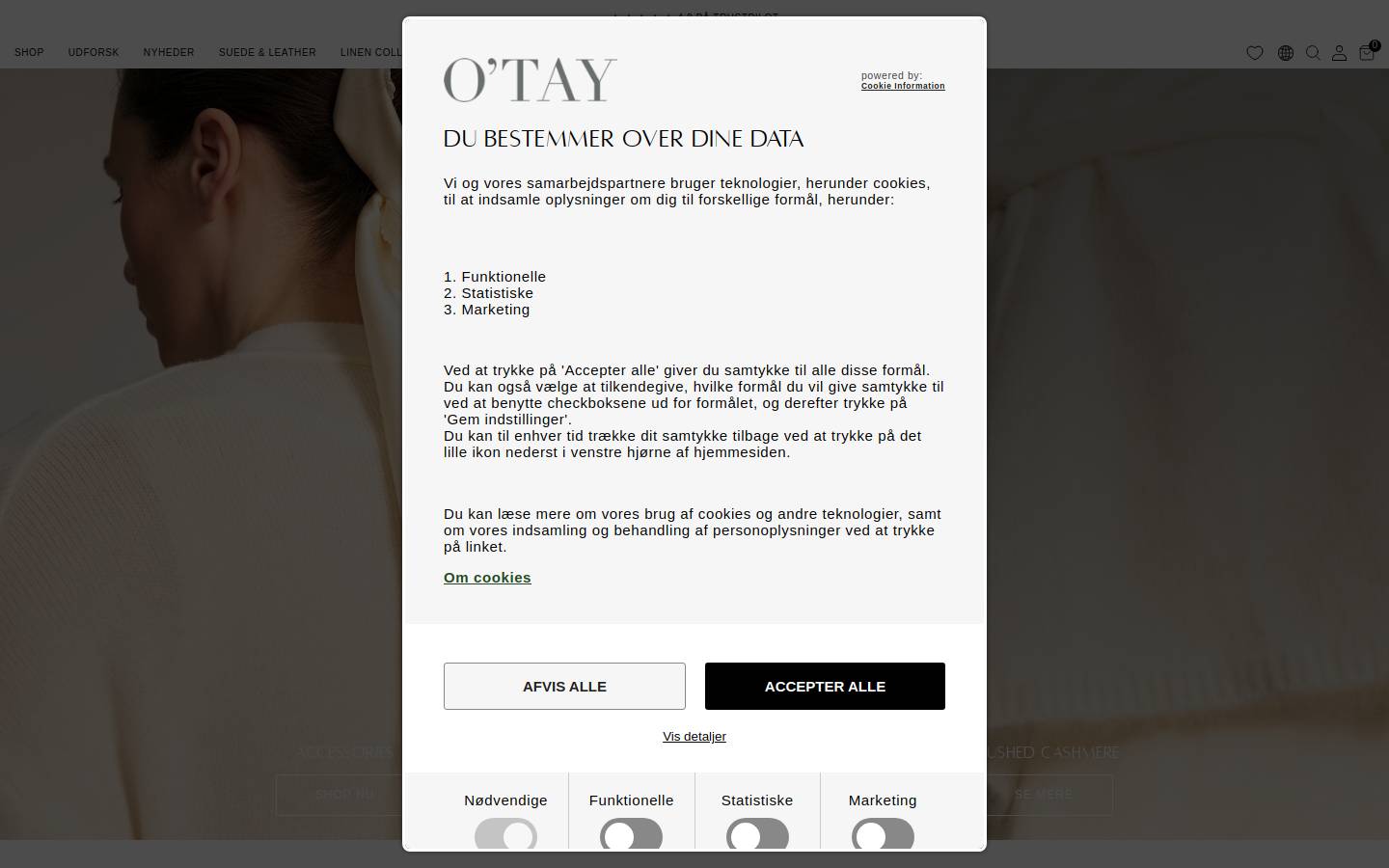O’TAY homepage screenshot