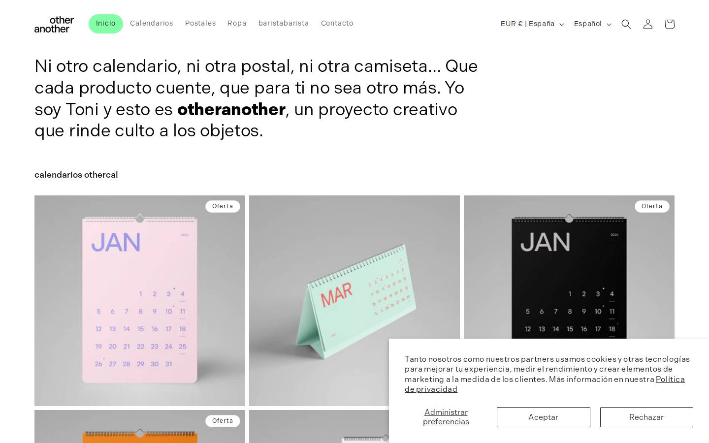 otheranother.com homepage screenshot
