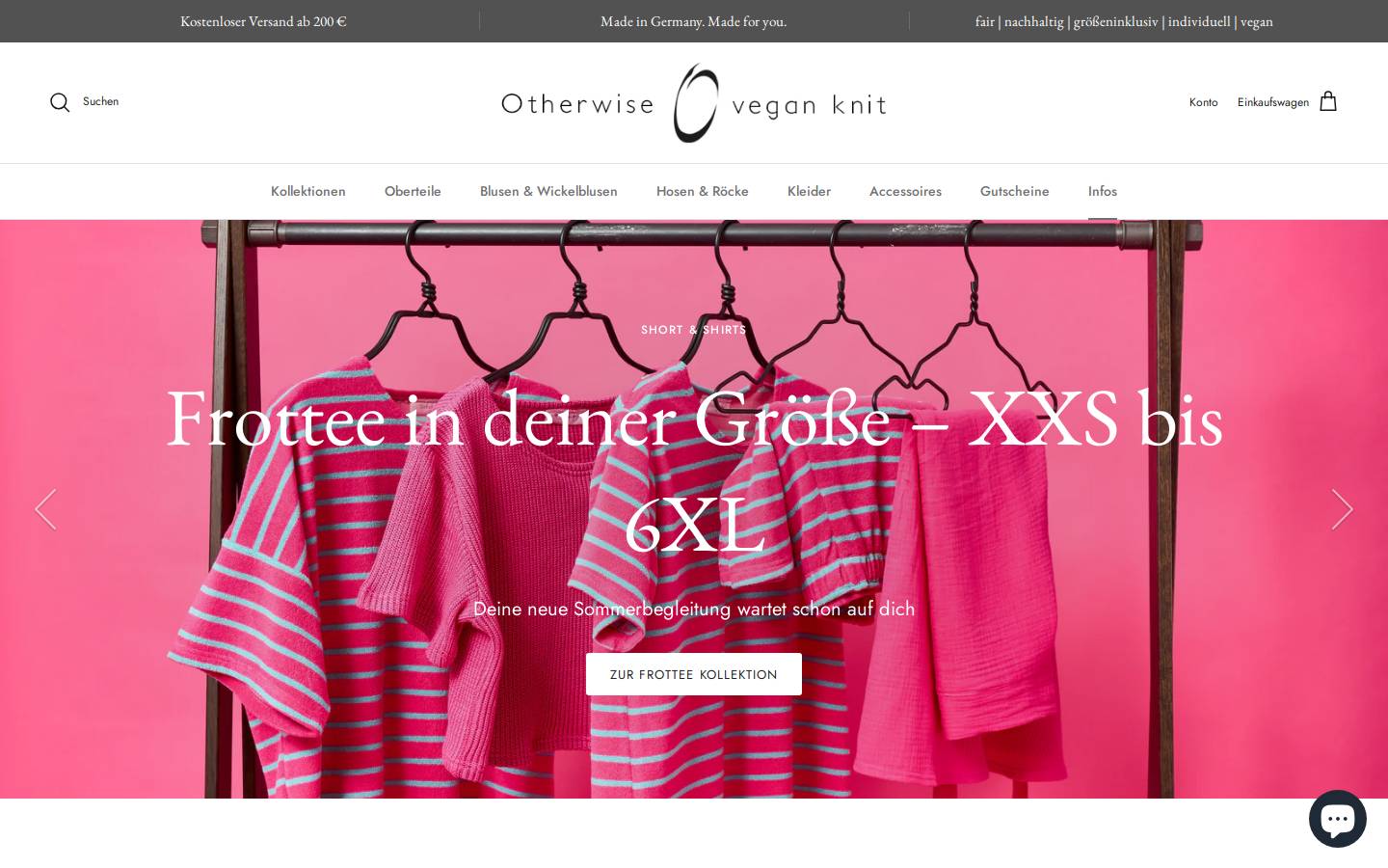 otherwise-veganknit.com homepage screenshot