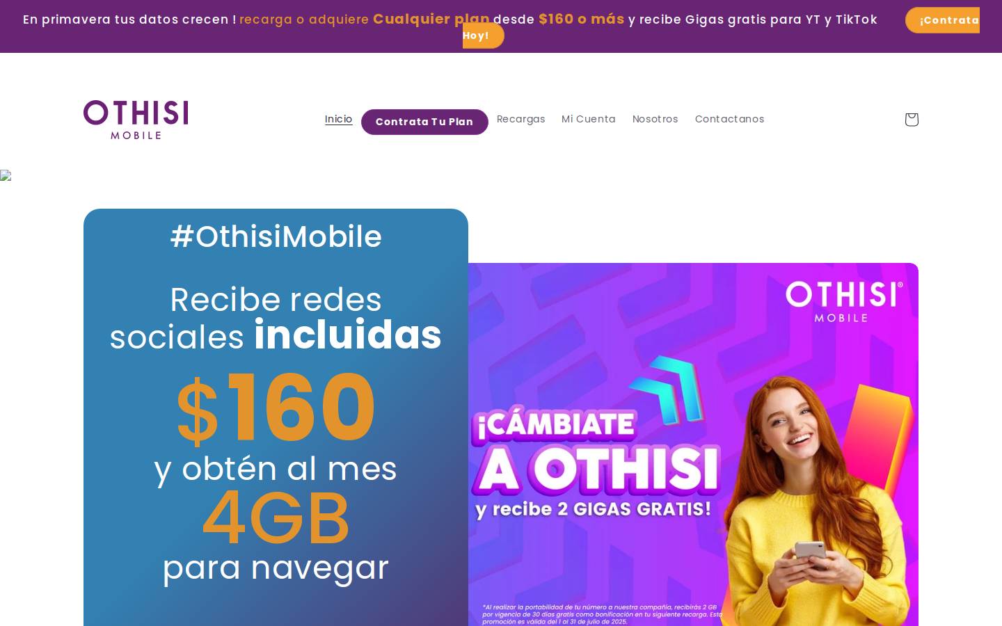 othisimobile.com homepage screenshot