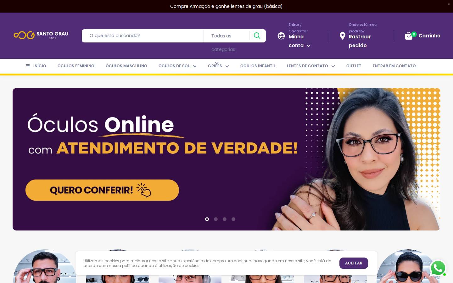 oticasantograu.com.br homepage screenshot