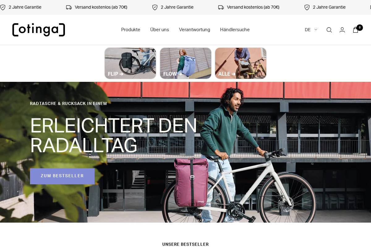 otinga GmbH homepage screenshot