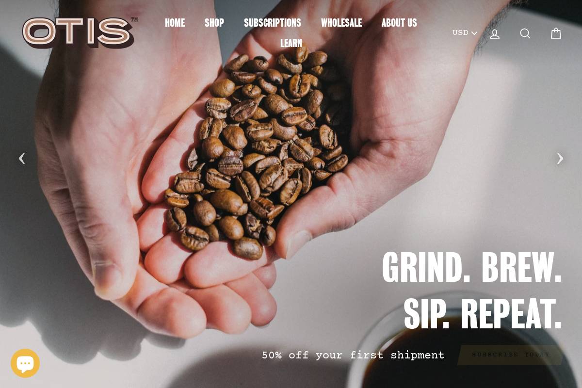 Otis Elevator homepage screenshot