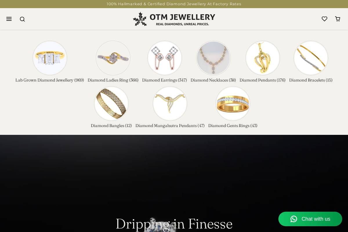 otmjewellery.com homepage screenshot