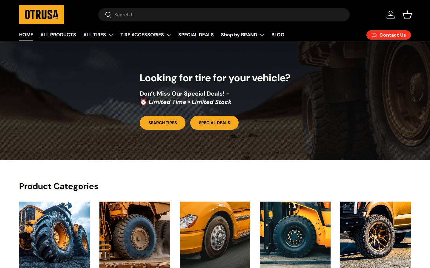 otrusa.com homepage screenshot