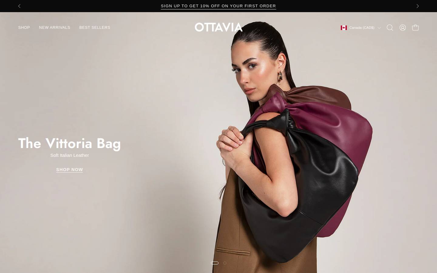 ottaviaofficial.com homepage screenshot